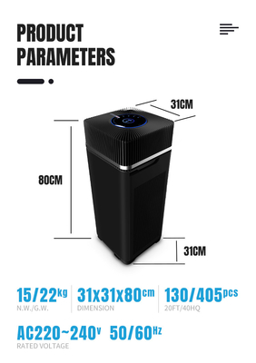 Depuratore d'aria del purificatore dell'aria del filtrante dello sterilizzatore H13 Hepa dell'aria del plasma della Camera 220V