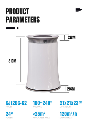 i materiali dell'ABS di filtro dell'aria di odore di 21x21x31.5cm si dirigono il purificatore da tavolino dell'aria