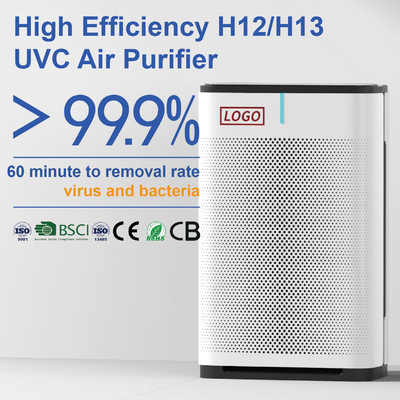 Purificatore da tavolino dell'aria dello sterilizzatore UV dell'aria del filtrante di H13 HEPA per l'ufficio